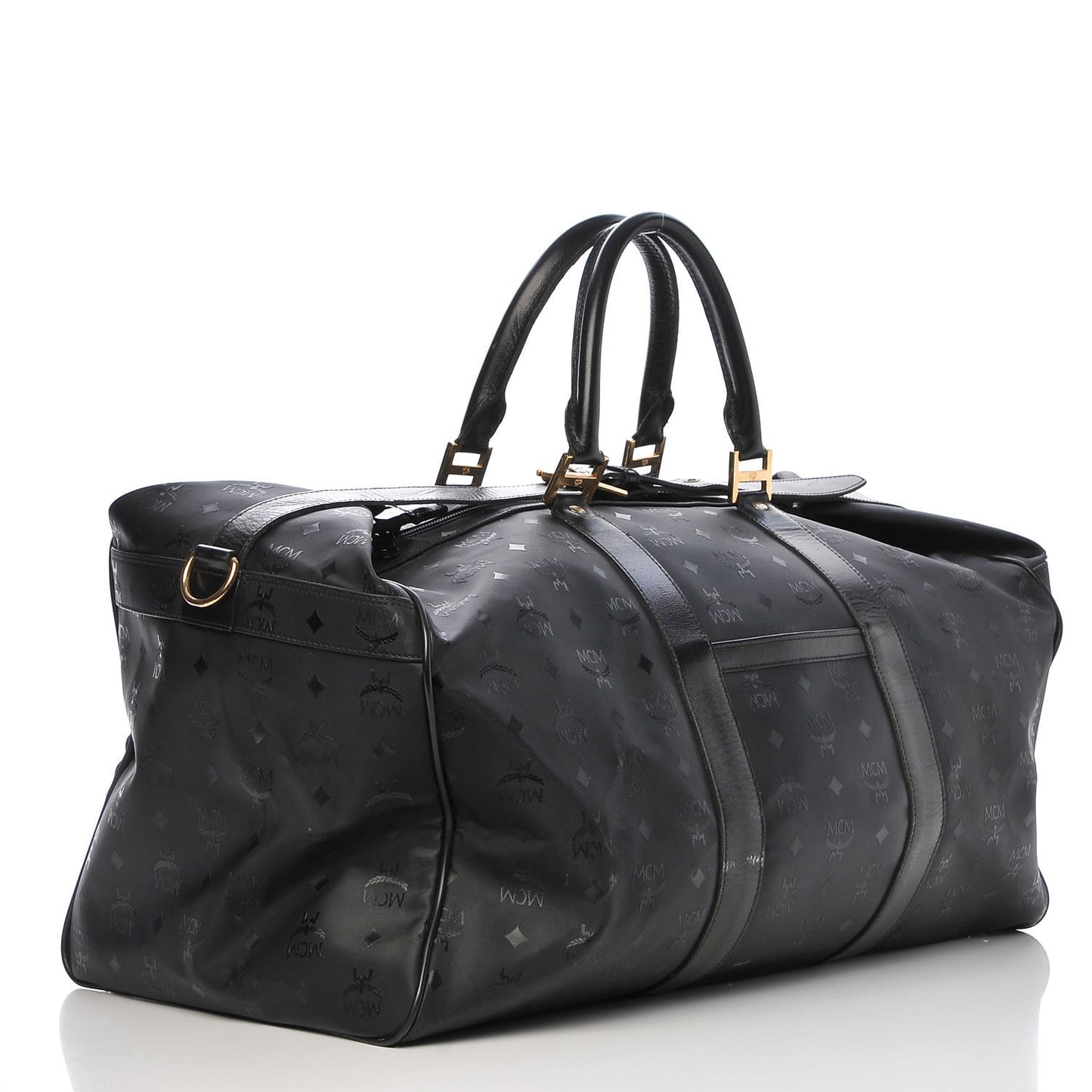 Monogram Coated Canvas Weekender Black