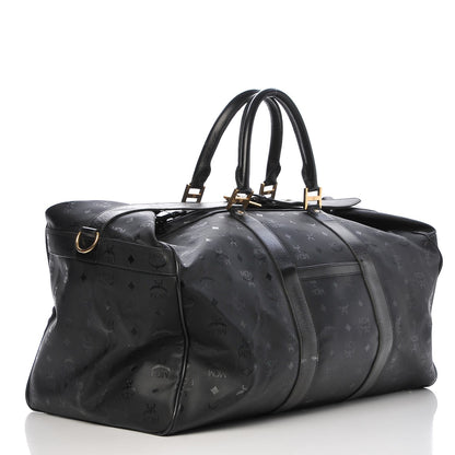 MCM Monogram Coated Canvas Weekender Black 3 of 11