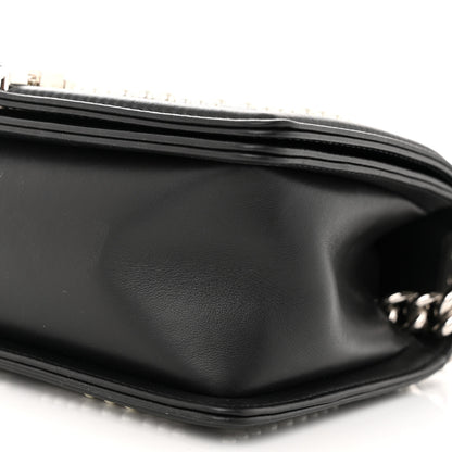Chanel Calfskin Pearl Chevron Medium Boy Flap Black 10 of 10