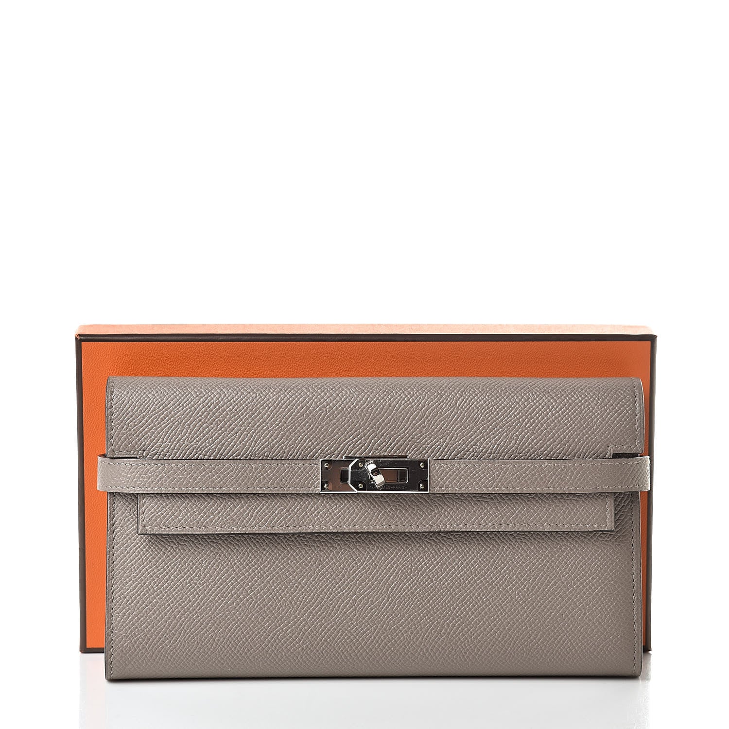 Hermes Epsom Kelly Longue Wallet Gris Asphalte 8 of 8