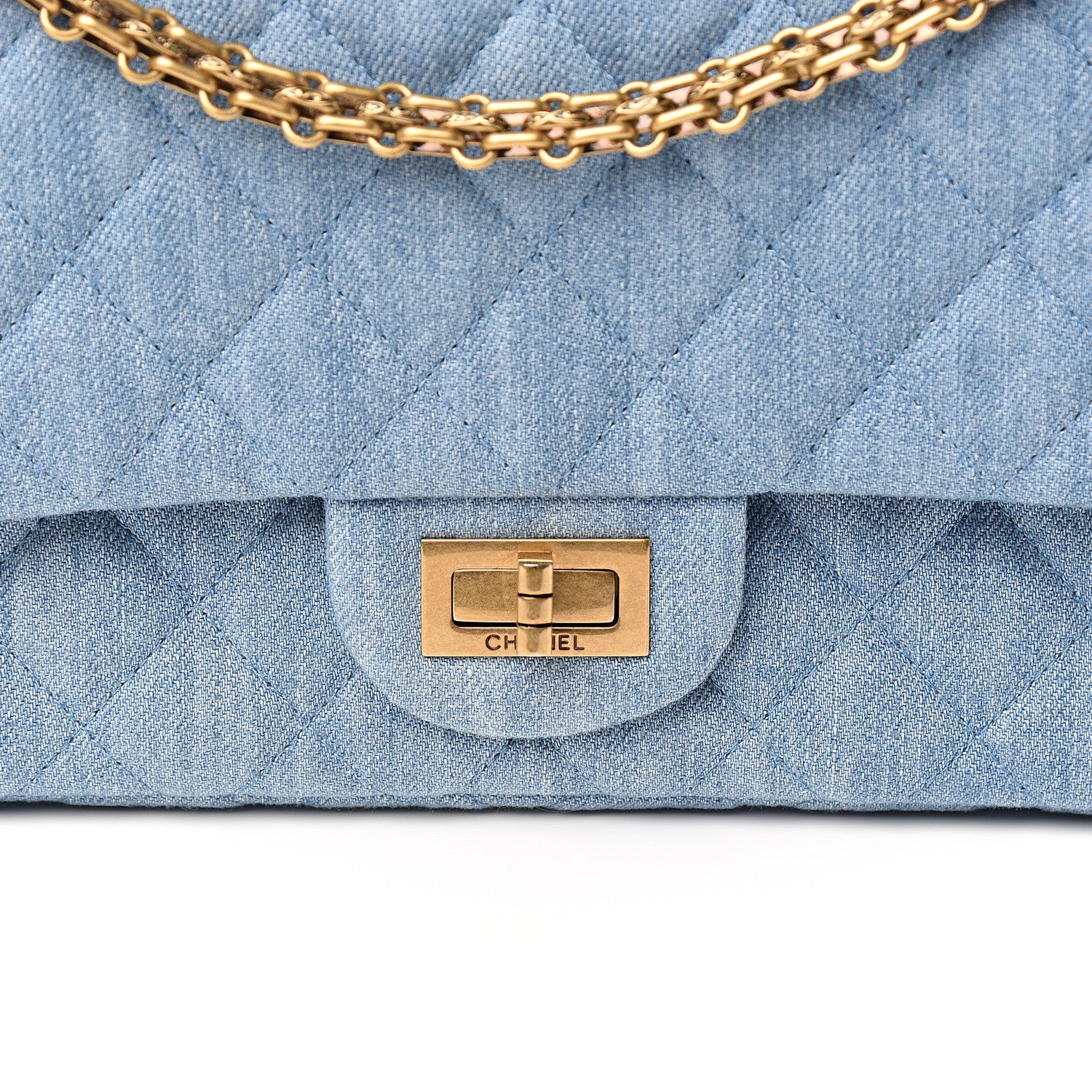 Chanel Denim Quilted 2.55 Reissue 225 Flap Blue 9 of 10