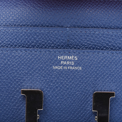 Hermes Epsom Verso Constance Short Wallet Bleu Brighton Rouge Pivoine 8 of 9