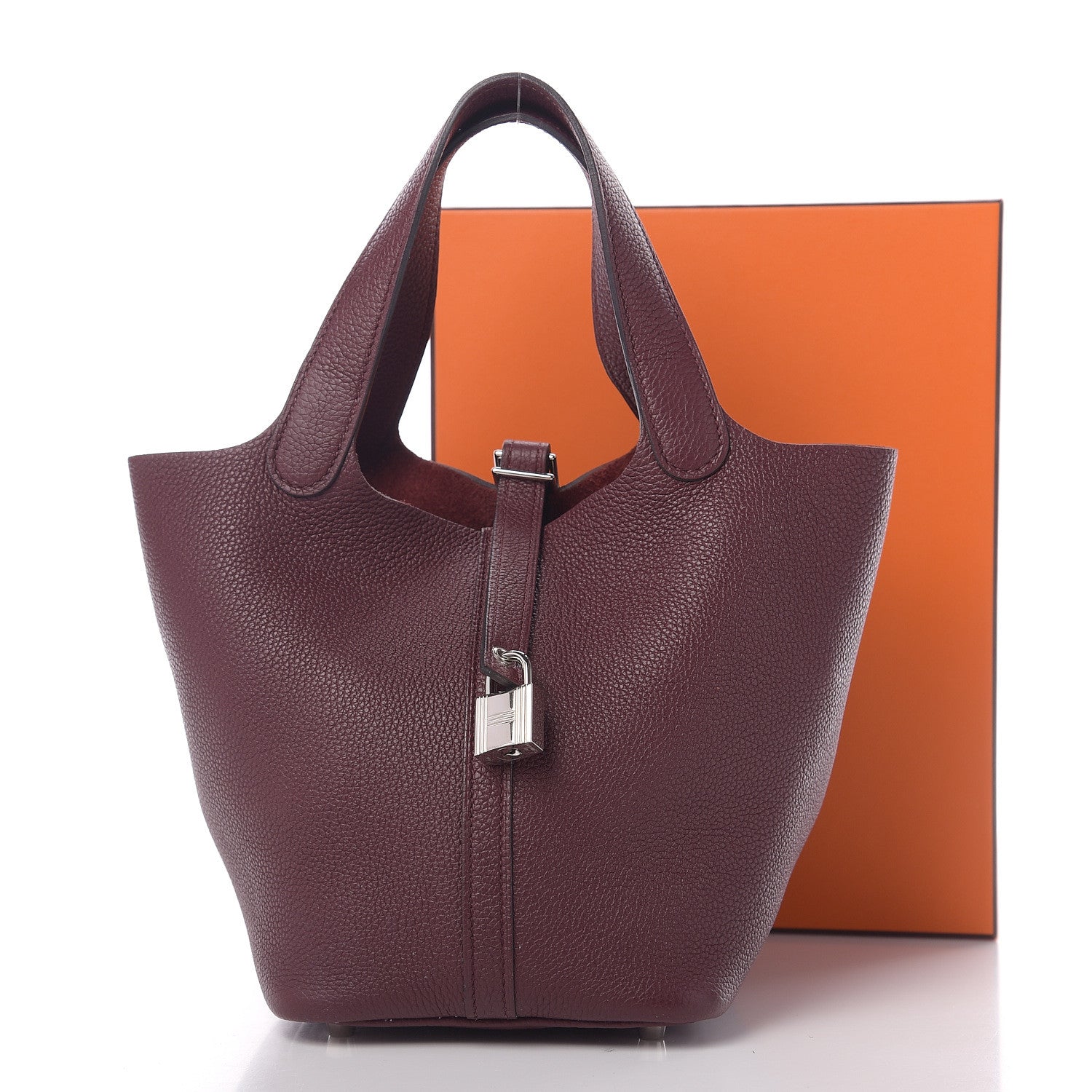 Hermes Taurillon Clemence Picotin Lock 18 PM Bordeaux 11 of 11
