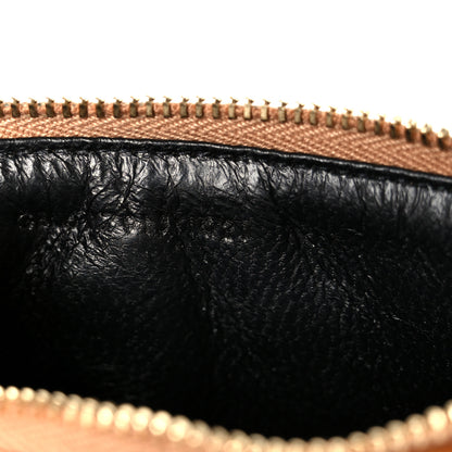 Saint Laurent Monogram Grain de Poudre 5 Fragments Zip Pouch Card Holder Dark Natural 7 of 8