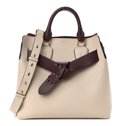Burberry Soft Grain Calfskin Medium Belt Bag Ivory Mahogany Red 1 of 9