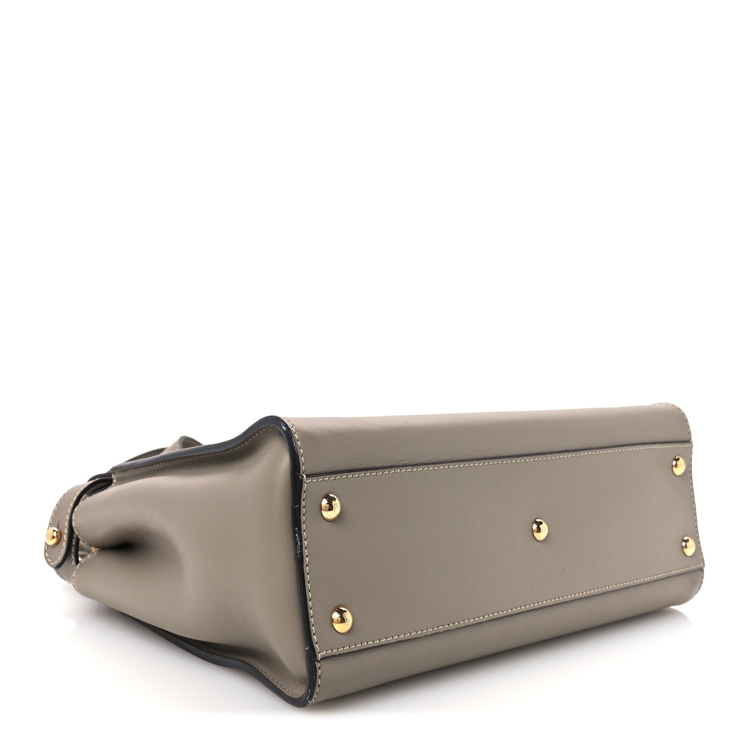 Fendi Vitello Seta Shiny Nappa Plexiglass Medium Peekaboo I SEE U Satchel Tortora 3 of 9