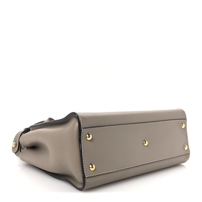 Fendi Vitello Seta Shiny Nappa Plexiglass Medium Peekaboo I SEE U Satchel Tortora 3 of 9