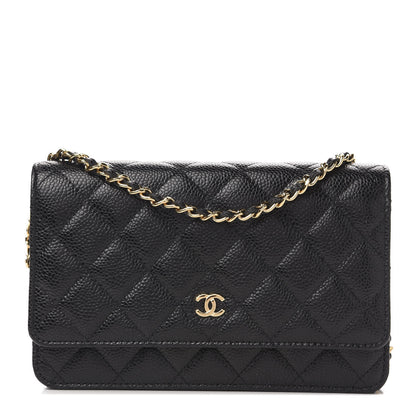 Chanel Caviar Quilted Wallet On Chain WOC Black 1 of 12