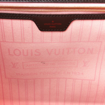 Louis Vuitton Damier Ebene Neo Neverfull MM Rose Ballerine 8 of 16