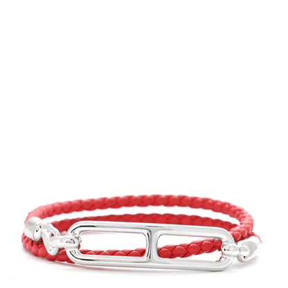 Hermes Swift Roulis Double Tour Bracelet T2 Rouge De Coeur 1 of 5