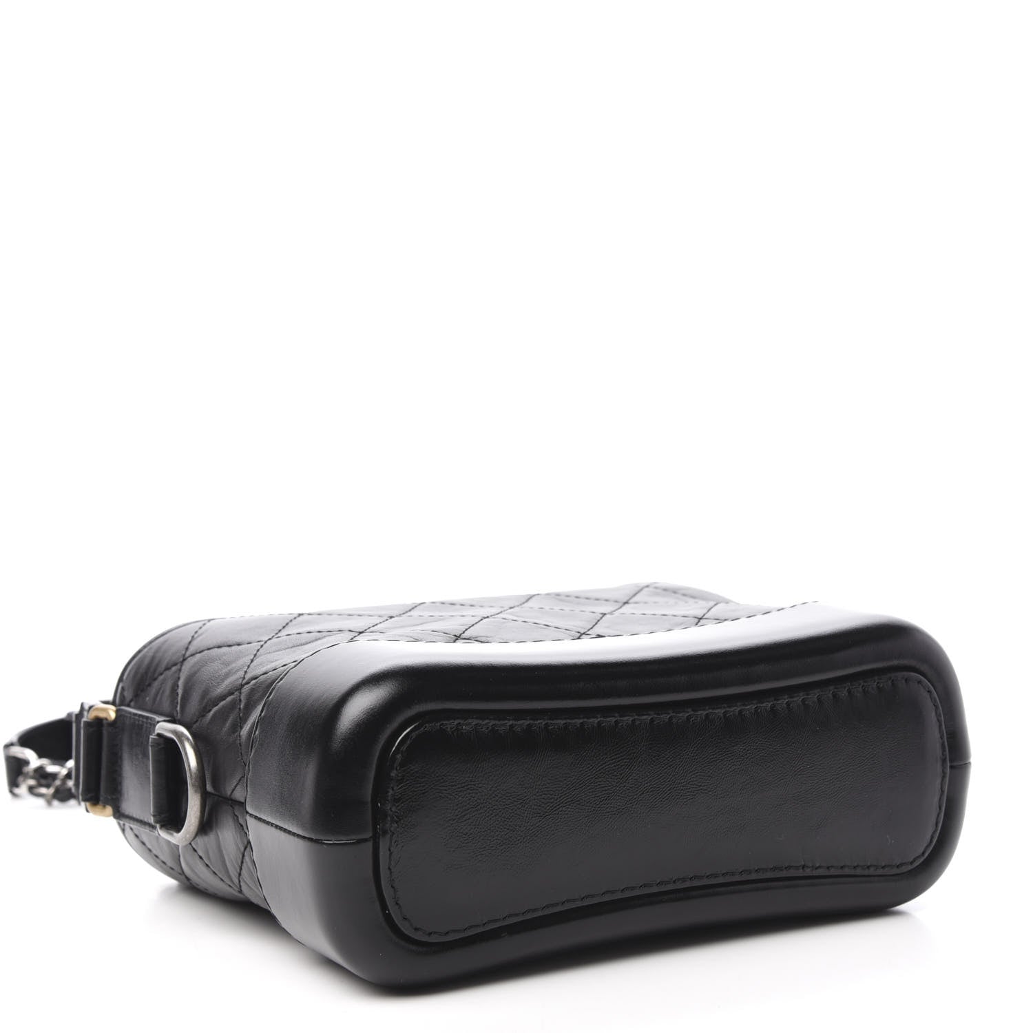 Chanel Aged Calfskin Quilted Small Gabrielle Hobo Black 4 of 11