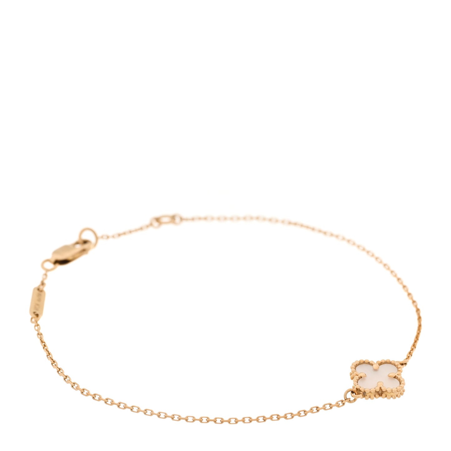 18K Yellow Gold Mother of Pearl Sweet Alhambra Bracelet