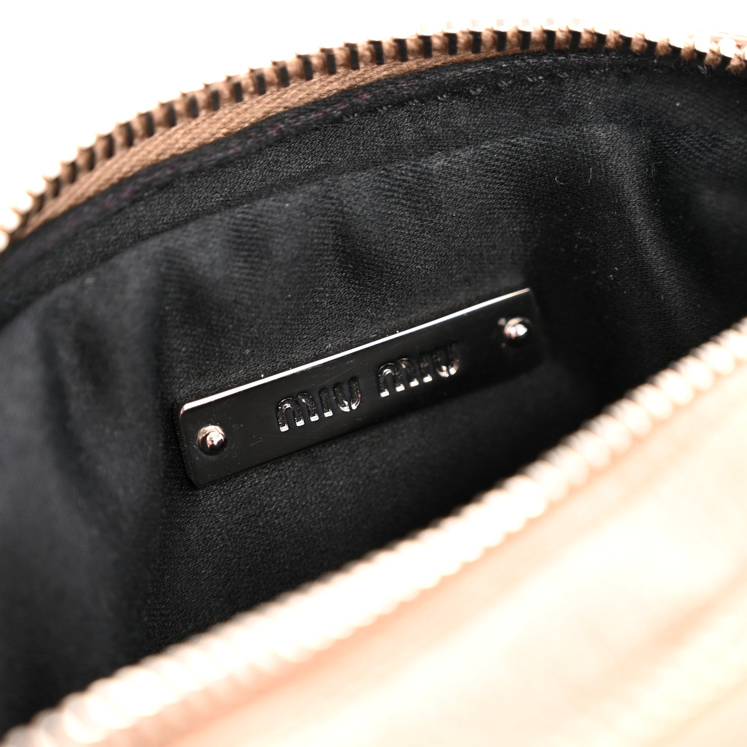Miu Miu Vitello Lux Matelasse Double Zip Chain Crossbody Bag Cammeo 6 of 12