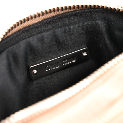 Miu Miu Vitello Lux Matelasse Double Zip Chain Crossbody Bag Cammeo 6 of 12