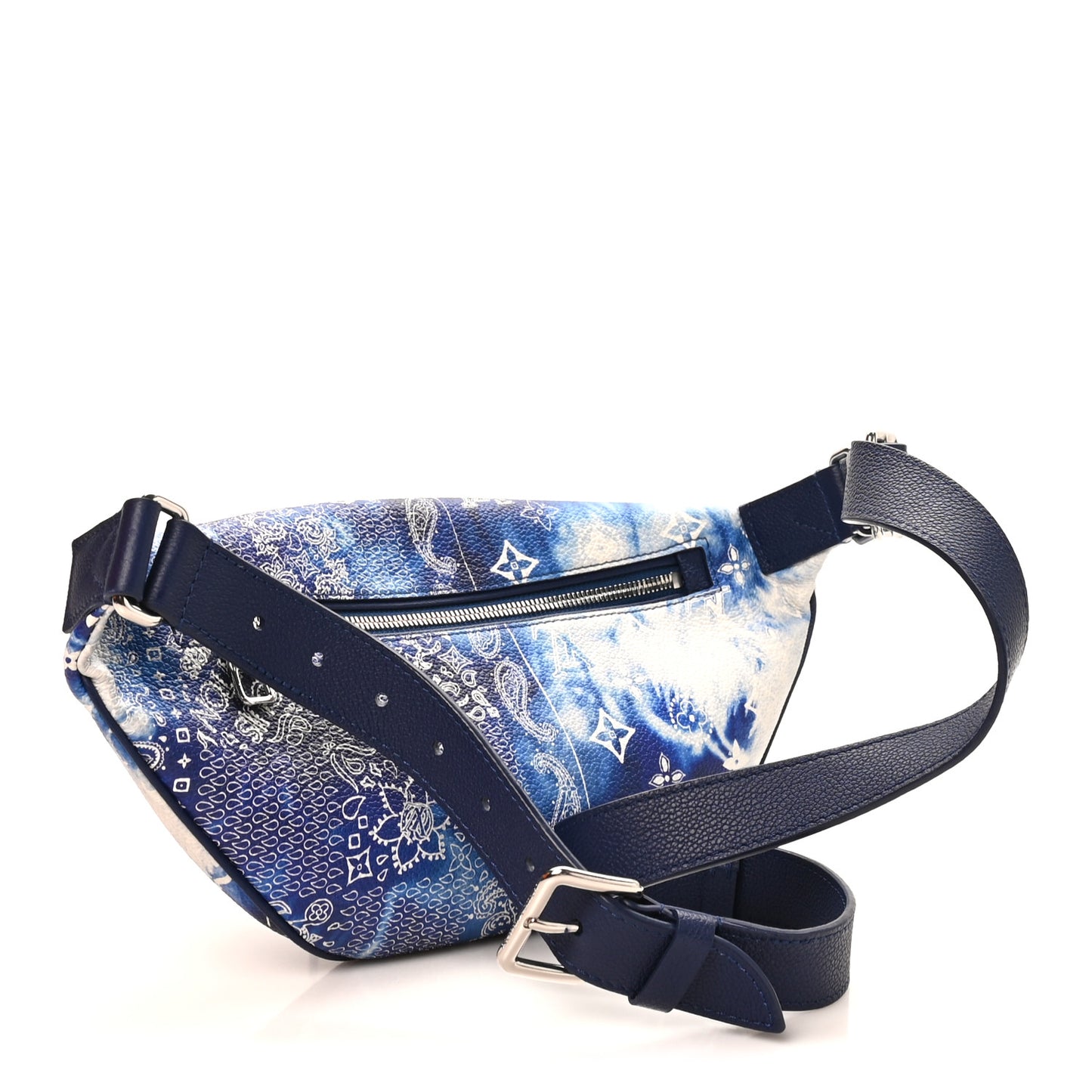 Cowhide Monogram Bandana Discovery Bumbag PM Blue
