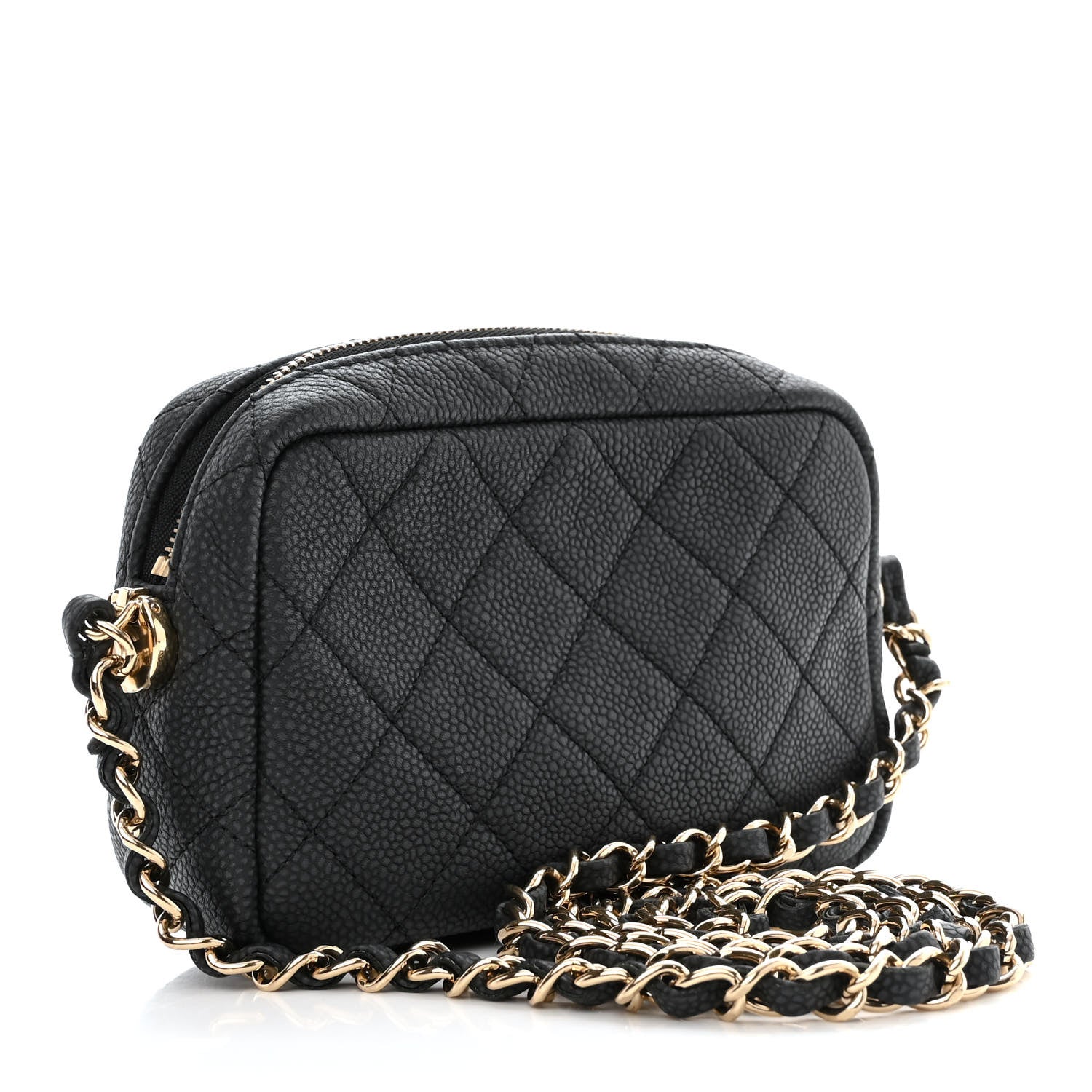 Chanel Iridescent Caviar Quilted Mini Coco Tassel Camera Case Black 3 of 10
