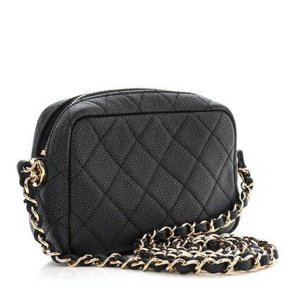 Chanel Iridescent Caviar Quilted Mini Coco Tassel Camera Case Black 3 of 10