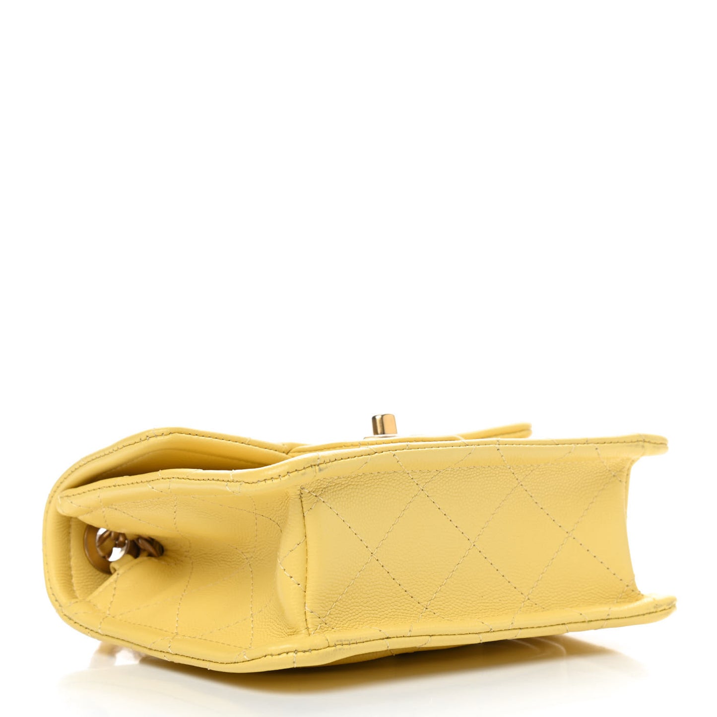 Caviar Quilted Mini Sweet Classic Flap Yellow