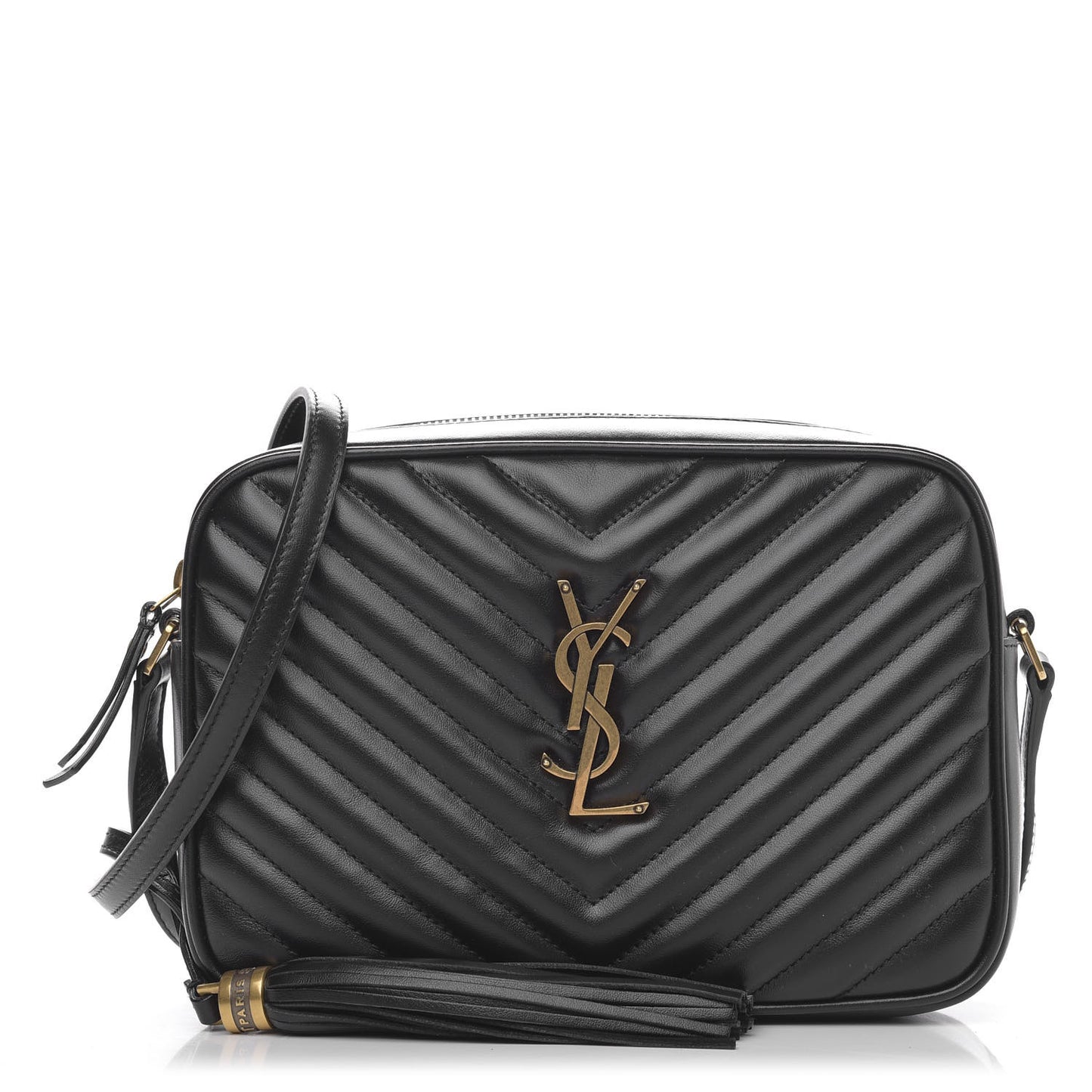Calfskin Matelasse Monogram Lou Camera Bag Black