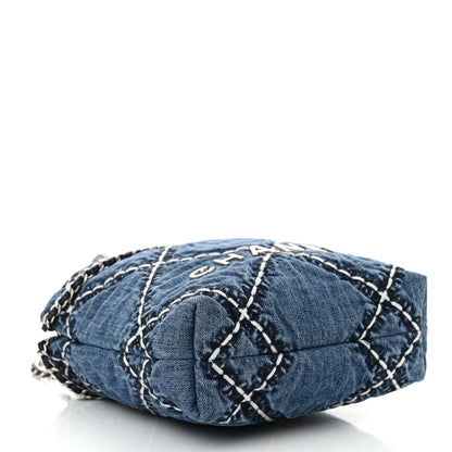 Chanel Denim Stitched Quilted Mini Chanel 22 Blue 4 of 10
