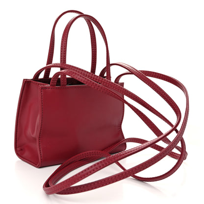 Telfar Vegan Leather Small Shopping Bag Oxblood 3 of 9