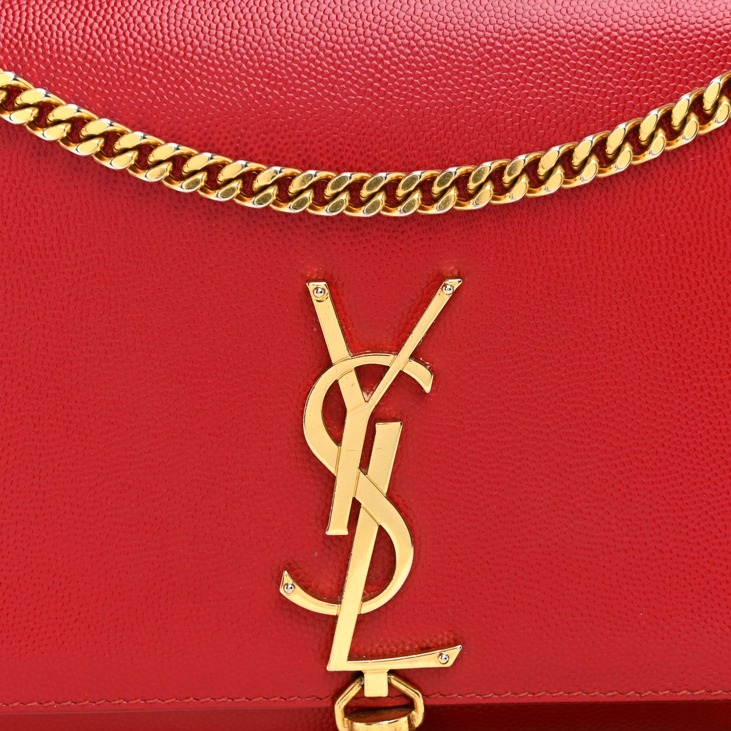 Grain De Poudre Medium Classic Monogram Kate Tassel Satchel Rouge Eros