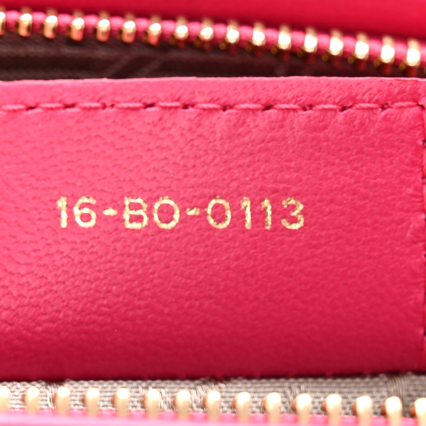 Lambskin Cannage Large Lady Dior Fuchsia