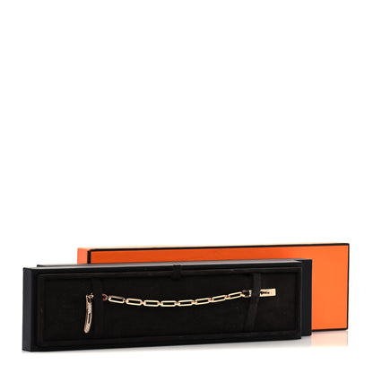 Hermes 18K Rose Gold Diamond Pave PM Kelly Chaine Bracelet ST 5 of 5