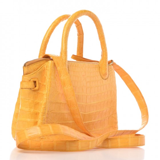 Nancy Gonzalez Crocodile Mini Cristina Satchel Yellow 3 of 8