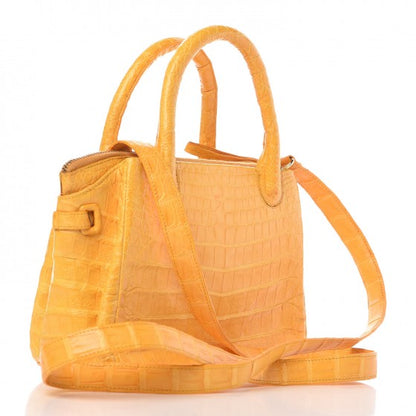 Nancy Gonzalez Crocodile Mini Cristina Satchel Yellow 3 of 8