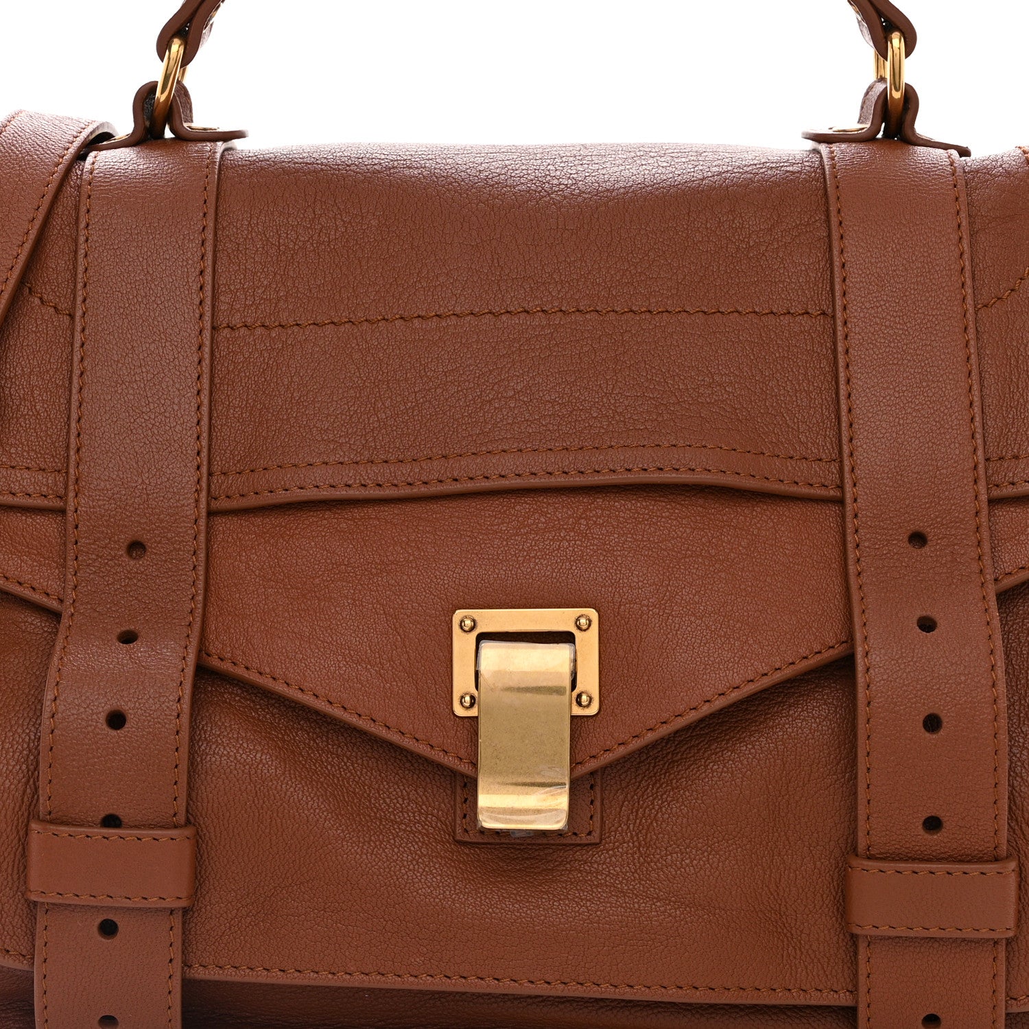 Proenza Schouler Lambskin Medium PS1 Satchel Saddle 7 of 11