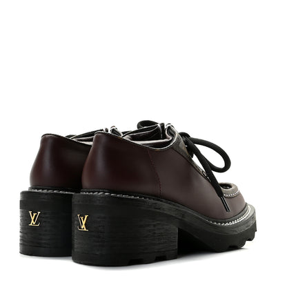 Louis Vuitton Calfskin Monogram Beaubourg Platform Derby Shoes 36 36 Bordeaux 4 of 15