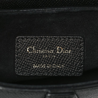 Christian Dior Grained Calfskin Mini Saddle Bag With Strap Black 6 of 10