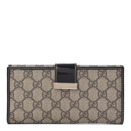 Gucci GG Plus Monogram Icon Bar Continental Flap Wallet Dark Brown 1 of 7