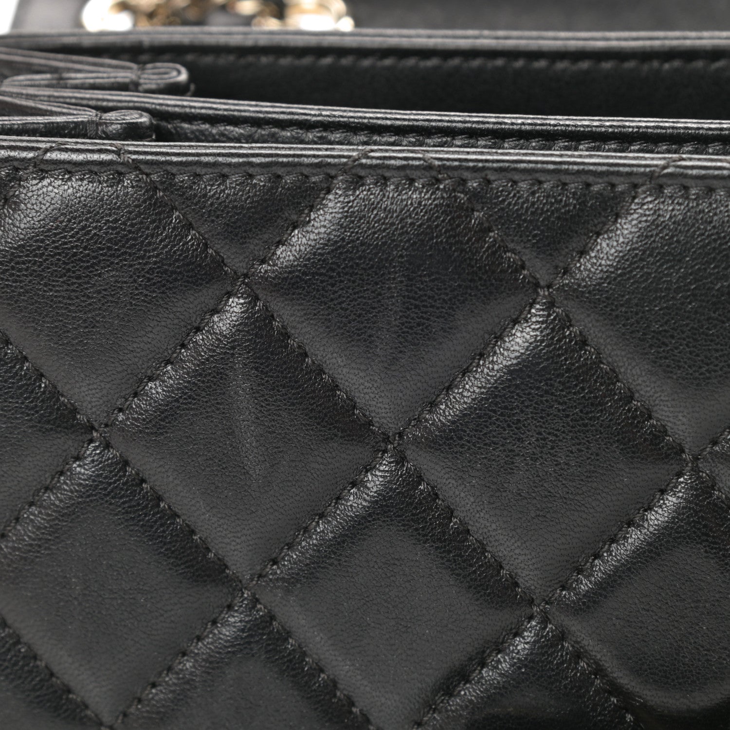 Chanel Sheepskin Quilted Beauty Lock Flap Black 12 of 13