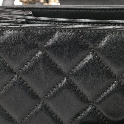 Chanel Sheepskin Quilted Beauty Lock Flap Black 12 of 13