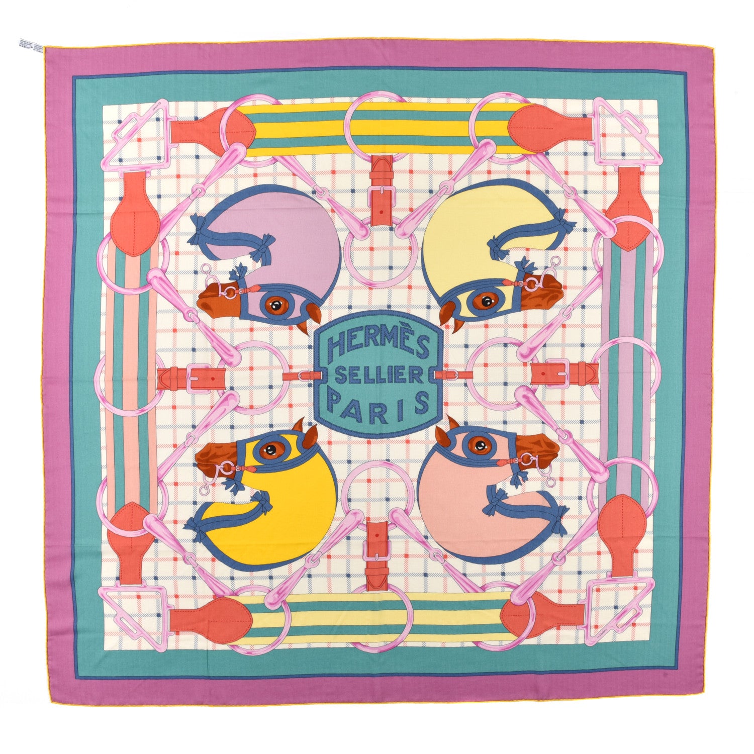 Hermes Cashmere Silk Tatersale Shawl 140 1 of 7