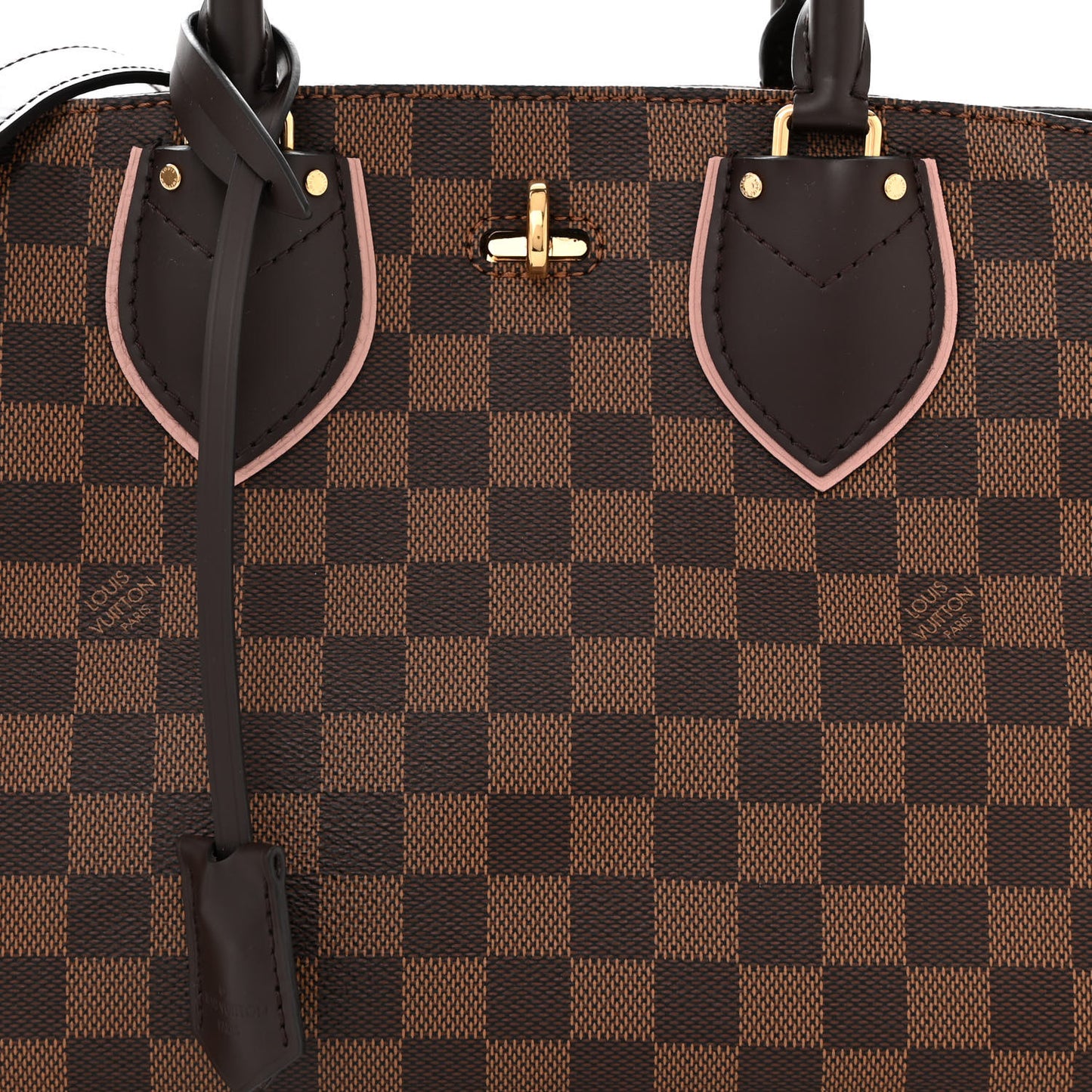 Cuir Taurillon Damier Ebene Normandy Magnolia