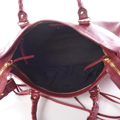 Balenciaga Chevre Gold Metallic Edge Hardware S City Rouge Grenat 5 of 9