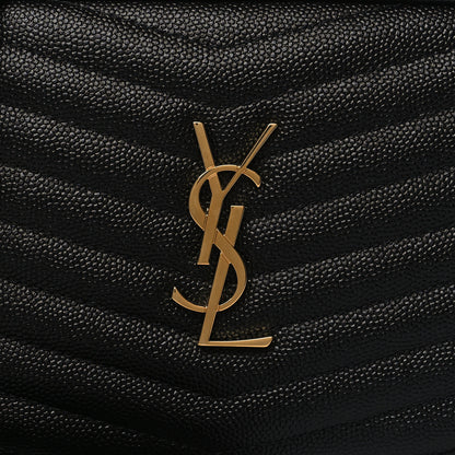 Saint Laurent Grain De Poudre Matelasse Monogram Mini Lou Camera Bag Black 8 of 11