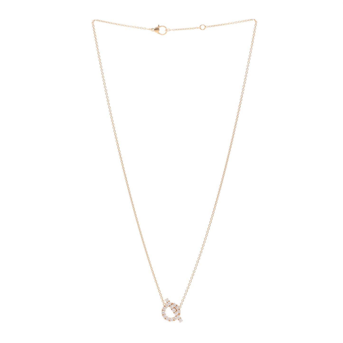 18K Rose Gold Diamond Finesse Pendant Necklace