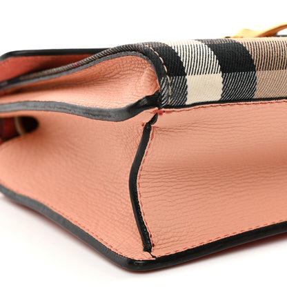 Burberry Derby Calfskin House Check Small Macken Crossbody Bag Copper Pink 10 of 15
