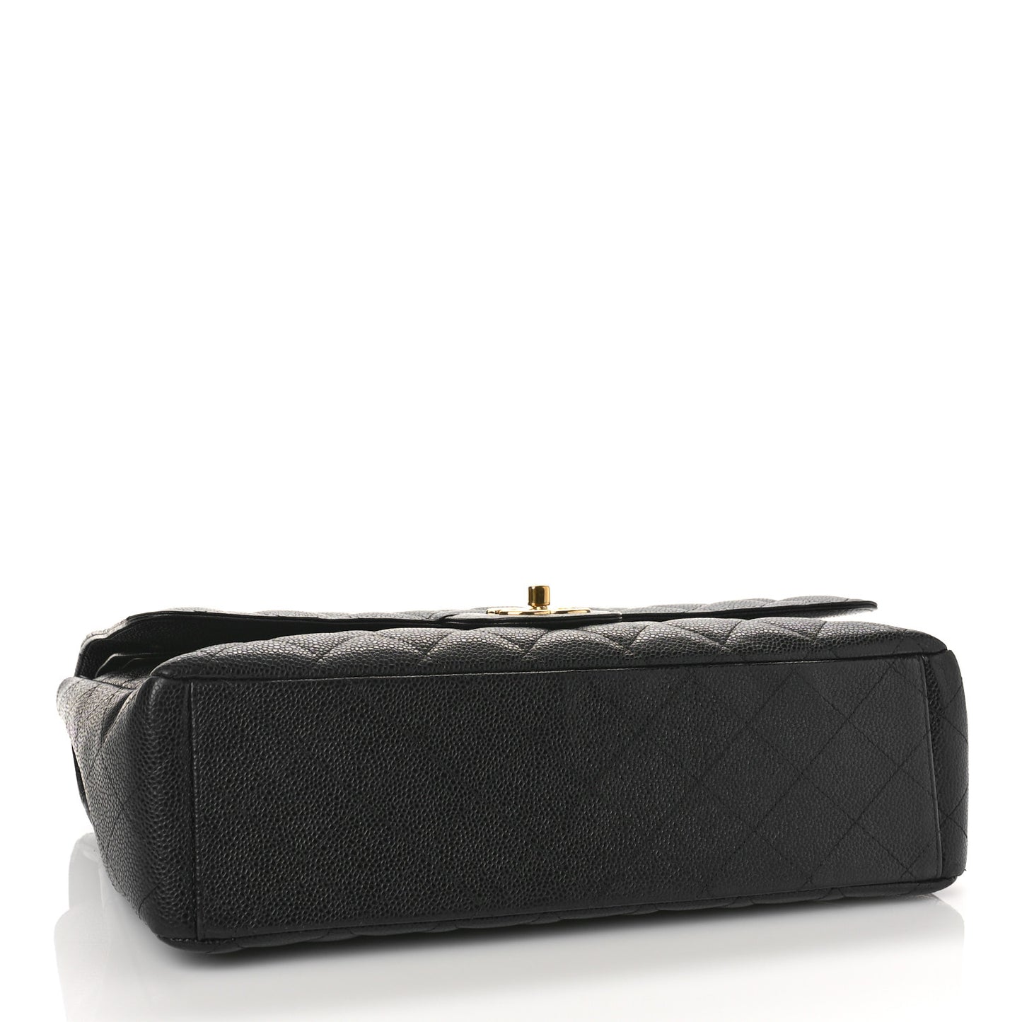 Caviar Quilted Maxi Double Flap Black