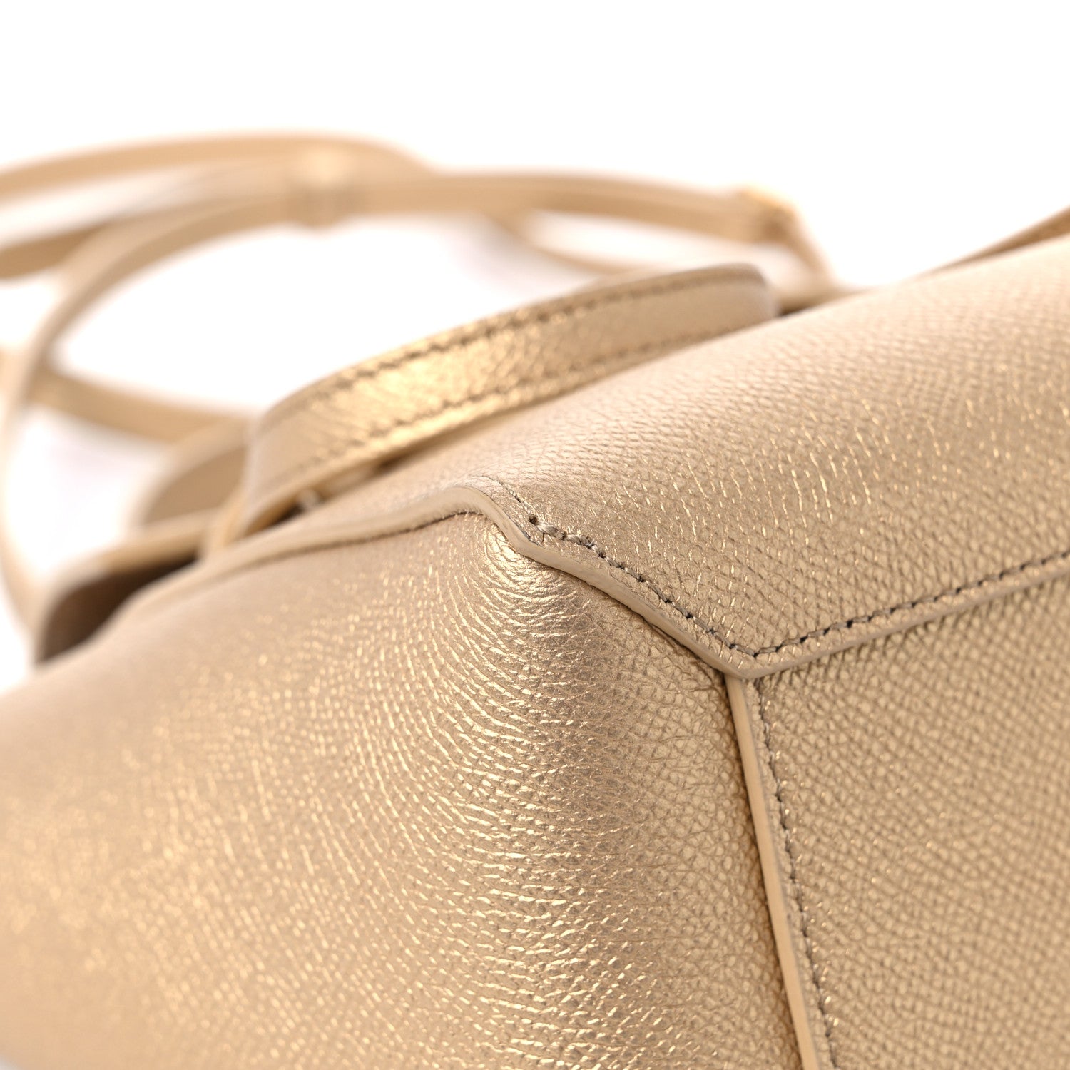 Celine Laminated Calfskin Nano Belt Bag Gold 7 of 10