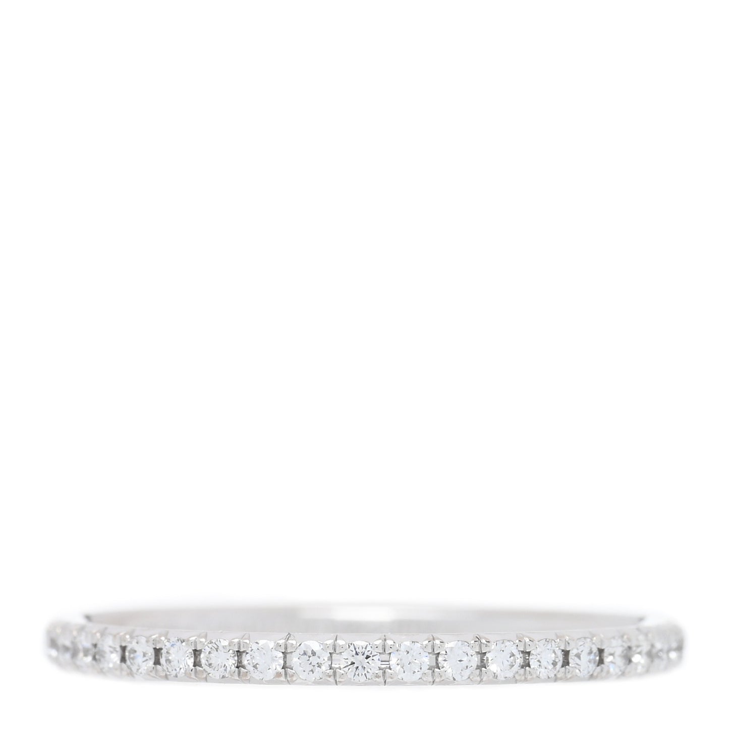 18K White Gold Diamond Metro Band Ring 50 5.5