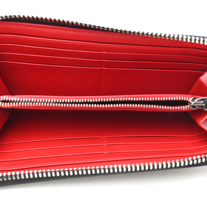 Christian Louboutin Metallic Specchio Panettone Spiked Zip Around Wallet Silver 5 of 7