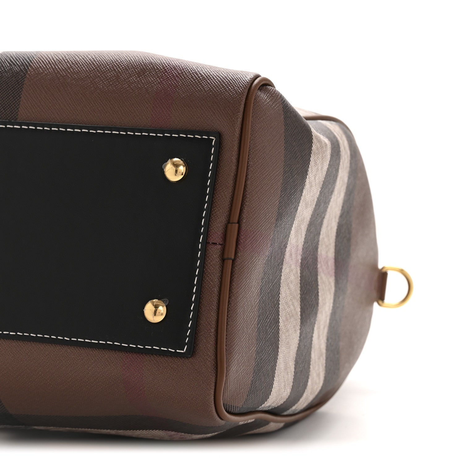 Burberry E-canvas Check Bowling Bag Dark Birch Brown 11 of 14