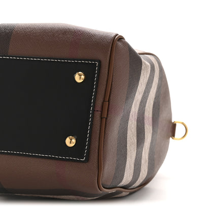 Burberry E-canvas Check Bowling Bag Dark Birch Brown 11 of 14