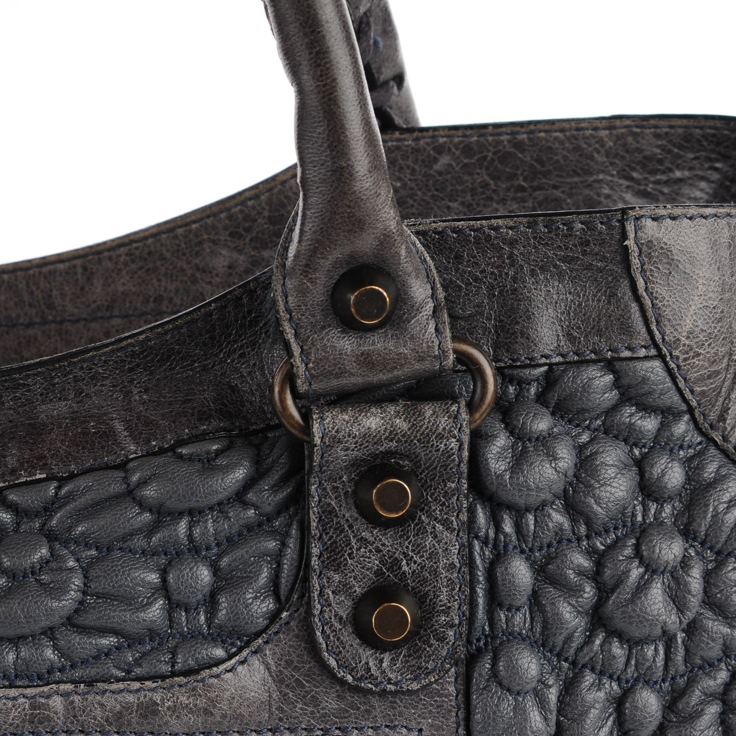 Balenciaga Smocked Agneau Classic Hardware City Anthracite 14 of 17