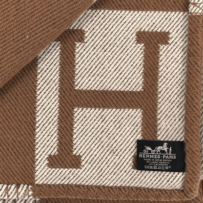Hermes Wool Cashmere Avalon Blanket Ecru Camel 3 of 3